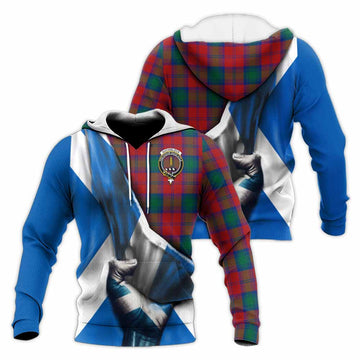 Auchinleck (Affleck) Tartan Knitted Hoodie with Family Crest Scotland Patriotic Style Unisex Knitted Pullover Hoodie - Tartan Vibes Clothing