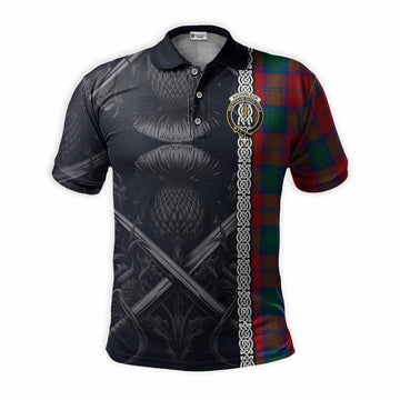 Auchinleck (Affleck) Tartan Polo Shirt with Family Crest Cross Sword Thistle Celtic Vibes Kid - Tartan Vibes Clothing