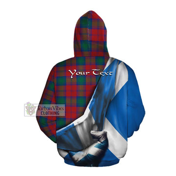 Auchinleck (Affleck) Tartan Cotton Hoodie with Family Crest Scotland Patriotic Style Pullover Hoodie - Tartan Vibes Clothing