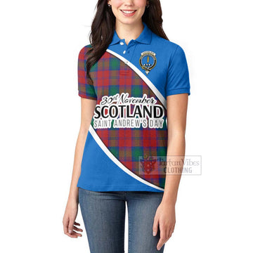 Auchinleck (Affleck) Family Crest Tartan Women's Polo Shirt Celebrate Saint Andrew's Day in Style - Tartan Vibes Clothing
