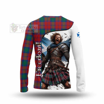 Tartan Vibes Clothing Auchinleck (Affleck) Crest Tartan Long Sleeve T-Shirt Inspired by the Freedom of Scottish Warrior
