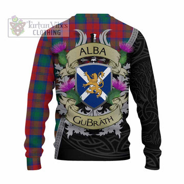 Auchinleck (Affleck) Tartan Family Crest Knitted Sweater Lion Rampant Royal Thistle Shield Celtic Inspired - Tartan Vibes Clothing