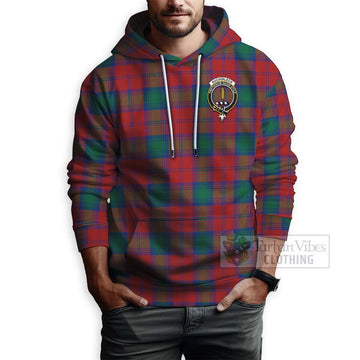 Auchinleck (Affleck) Tartan Hoodie with Family Crest and Bearded Skull Holding Bottles of Whiskey - Tartan Vibes Clothing