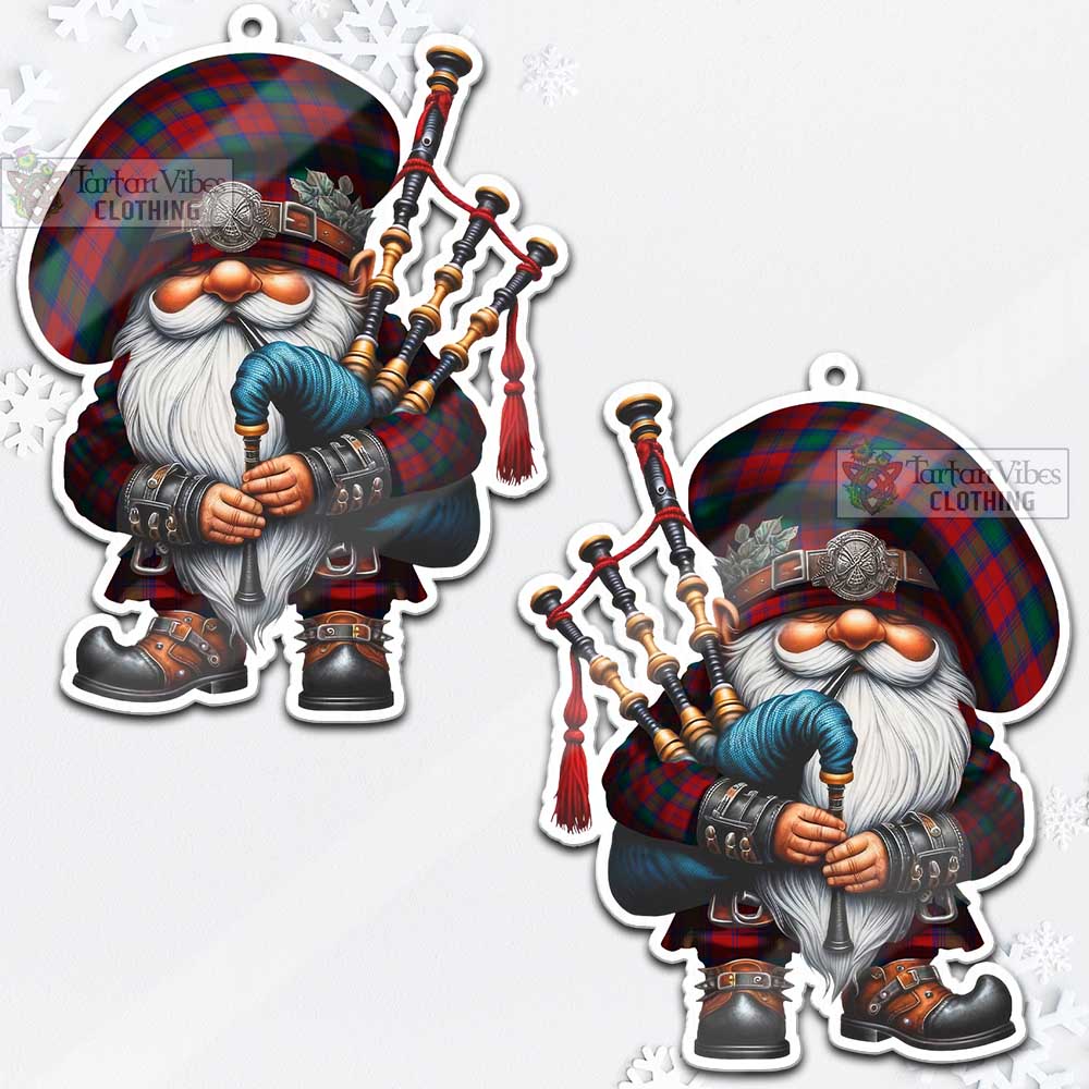 Tartan Vibes Clothing Auchinleck (Affleck) Tartan Badpiper Gnome Christmas Ornament