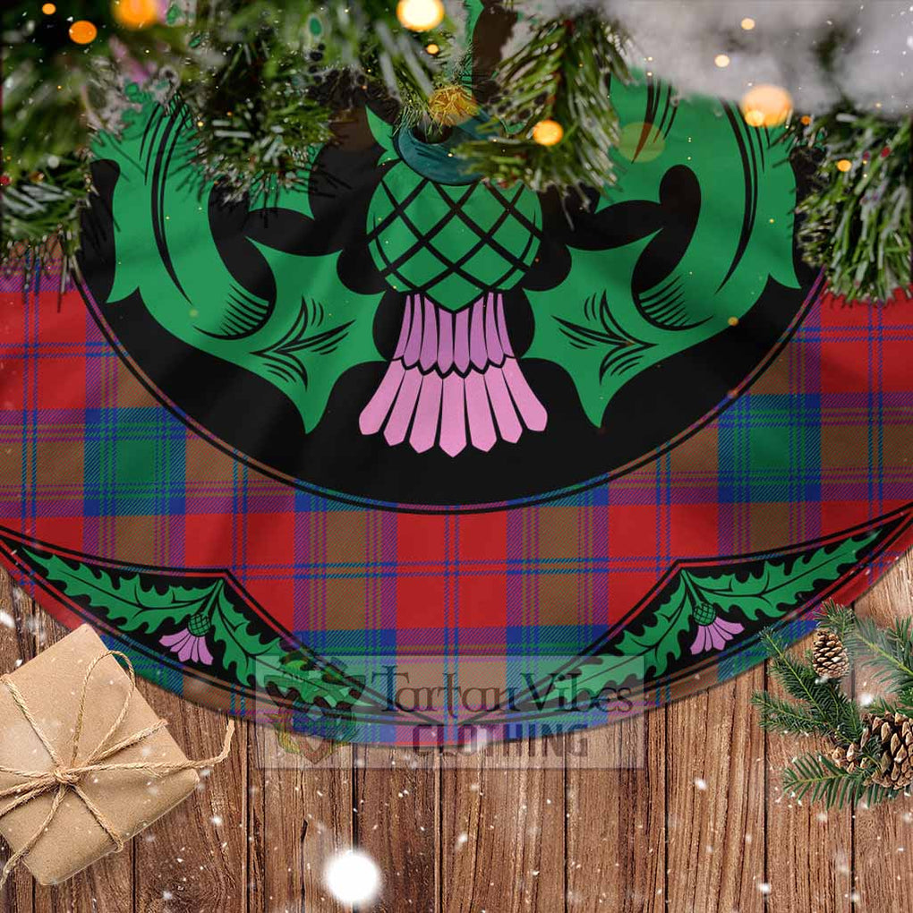 Auchinleck (Affleck) Tartan Christmas Tree Skirt Scottish Thistle Style - Tartan Vibes Clothing