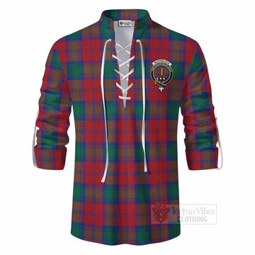 Auchinleck (Affleck) Tartan Ghillie Kilt Shirt with Family Crest DNA In Me Style - Tartan Vibes Clothing