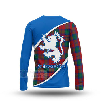 Auchinleck (Affleck) Family Crest Tartan Long Sleeve T-Shirt Celebrate Saint Andrew's Day in Style - Tartan Vibes Clothing