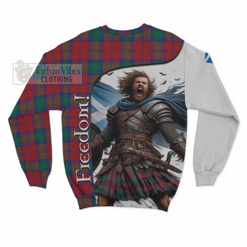 Tartan Vibes Clothing Auchinleck (Affleck) Crest Tartan Sweatshirt Inspired by the Freedom of Scottish Warrior