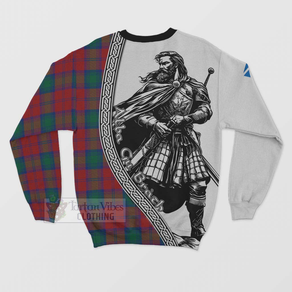 Auchinleck (Affleck) Tartan Clan Crest Sweatshirt with Highlander Warrior Celtic Style - Tartan Vibes Clothing