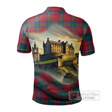 Tartan Vibes Clothing Auchinleck (Affleck) Tartan Family Crest Polo Shirt with Scottish Ancient Castle Stype
