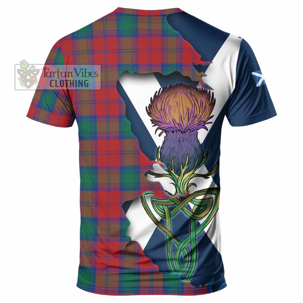 Tartan Vibes Clothing Auchinleck (Affleck) Tartan Family Crest T-Shirt Scottish Thistle Celtic Inspired