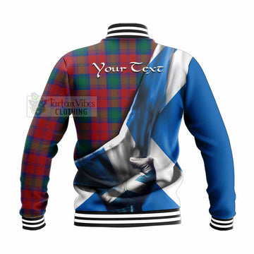 Auchinleck (Affleck) Tartan Baseball Jacket with Family Crest Scotland Patriotic Style - Tartan Vibes Clothing