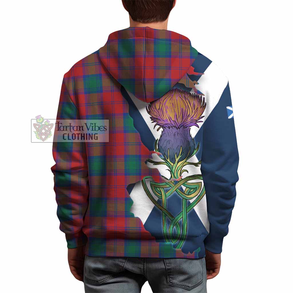 Tartan Vibes Clothing Auchinleck (Affleck) Tartan Family Crest Hoodie Scottish Thistle Celtic Inspired
