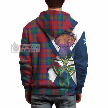 Tartan Vibes Clothing Auchinleck (Affleck) Tartan Family Crest Hoodie Scottish Thistle Celtic Inspired