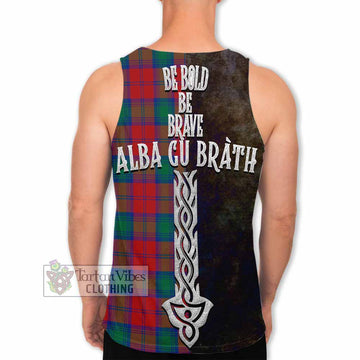 Auchinleck (Affleck) Tartan Family Crest Men's Tank Top Alba Gu Brath Be Brave Lion Ancient Style - Tartan Vibes Clothing