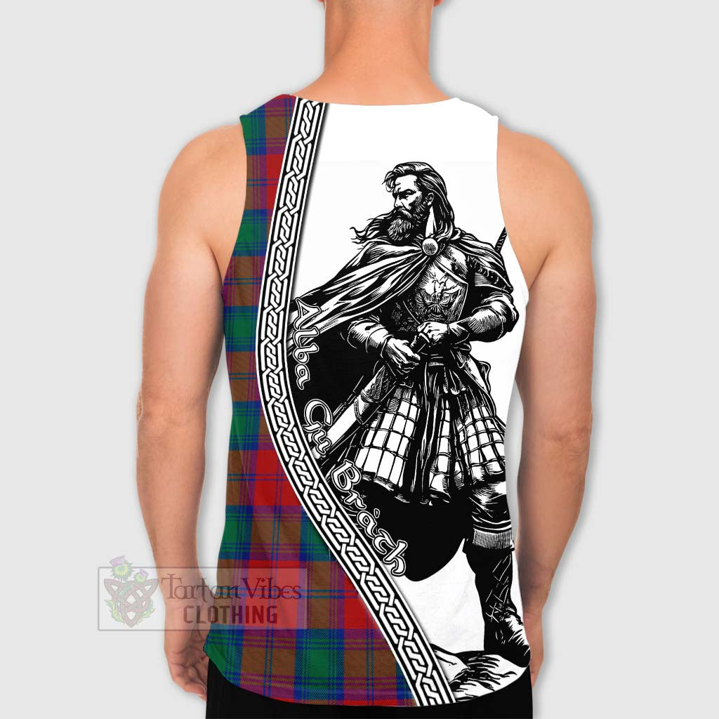 Auchinleck (Affleck) Tartan Clan Crest Men's Tank Top with Highlander Warrior Celtic Style - Tartan Vibes Clothing