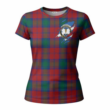 Auchinleck (Affleck) Clan Crest In Me Tartan Women T shirt Scotland Flag Style