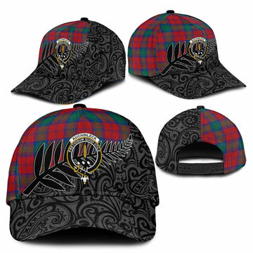 Auchinleck (Affleck) Crest Tartan Classic Cap with New Zealand Silver Fern Half Style