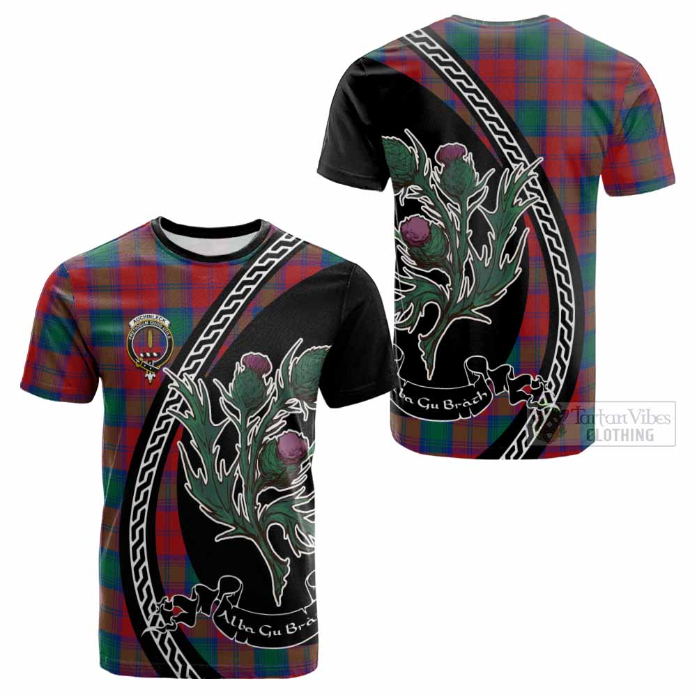 Auchinleck (Affleck) Family Crest Tartan Cotton T-shirt Alba Thistle Inspired - Tartan Vibes Clothing