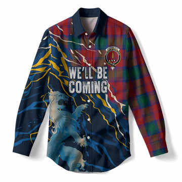 Auchinleck (Affleck) Scotland Tartan Women Casual Shirt WC2026 Football - We'll Be Coming
