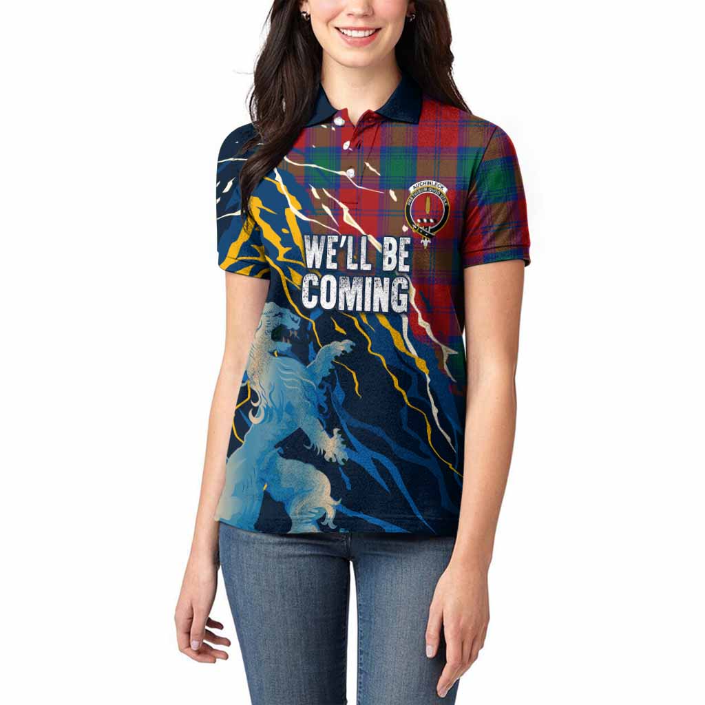 Auchinleck (Affleck) Scotland Tartan Women Polo Shirt WC2026 Football - We'll Be Coming