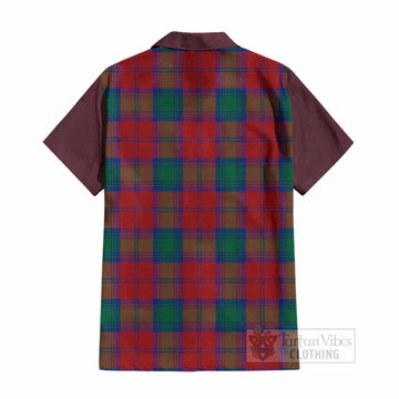 Auchinleck (Affleck) Tartan Accent Cotton Hawaiian Shirt with Family Crest