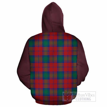 Auchinleck (Affleck) Tartan Accent Cotton Hoodie with Family Crest