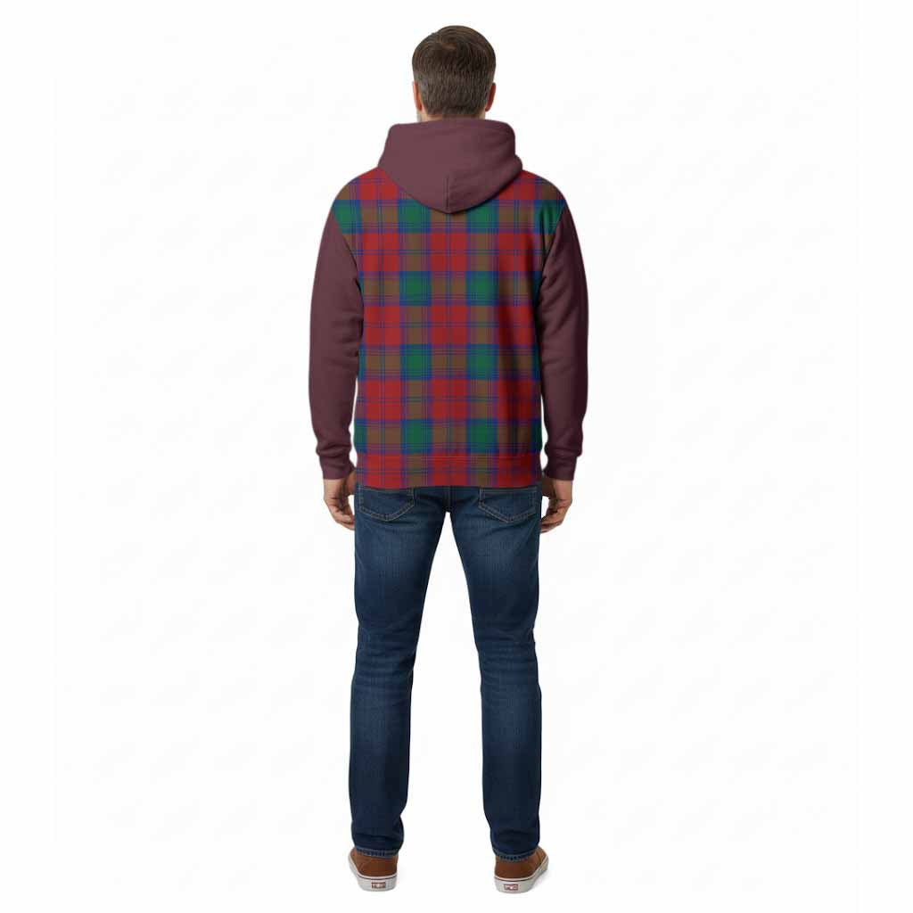 Auchinleck (Affleck) Tartan Accent Cotton Hoodie with Family Crest