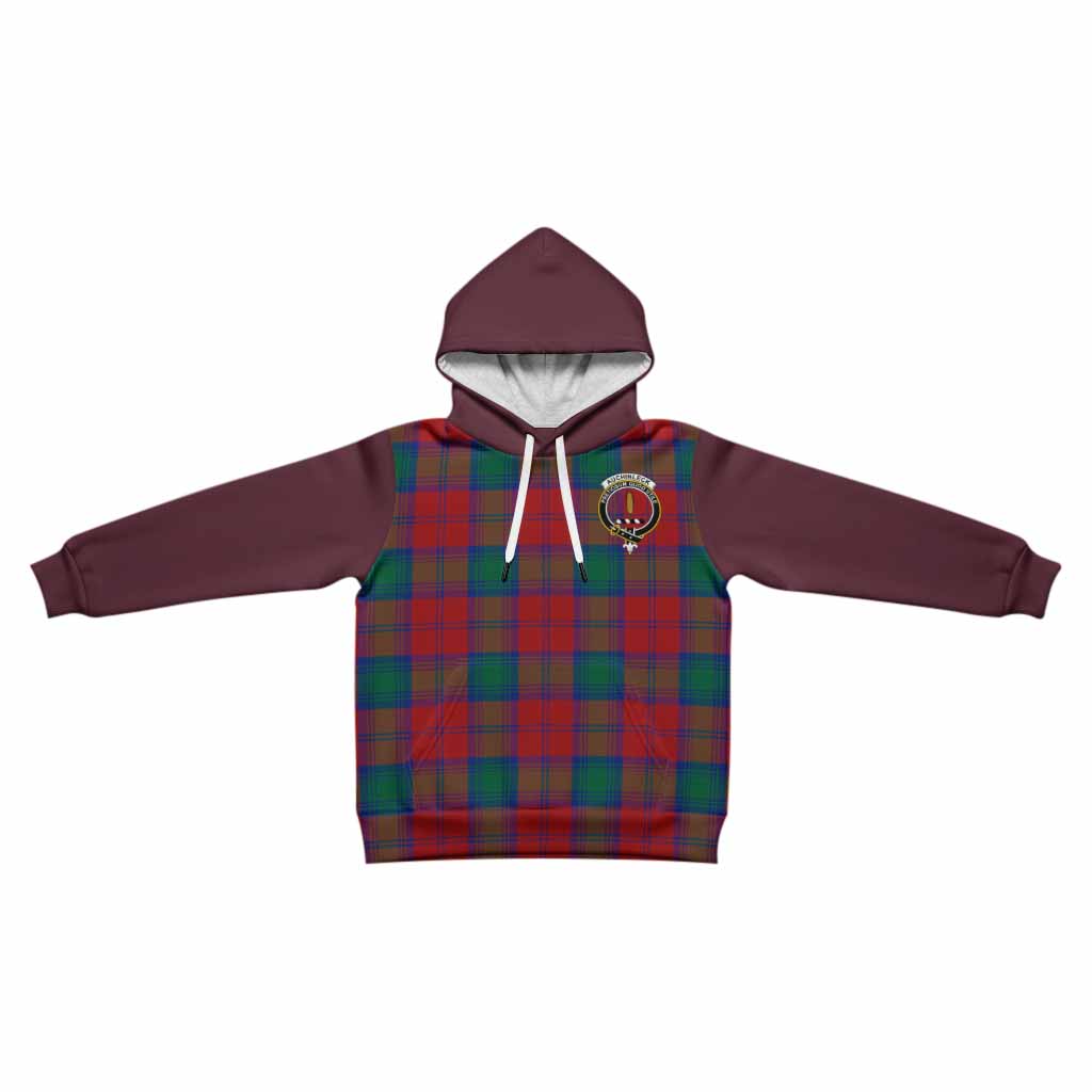 Auchinleck (Affleck) Tartan Accent Kid Hoodie with Family Crest