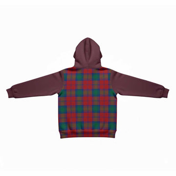 Auchinleck (Affleck) Tartan Accent Kid Hoodie with Family Crest