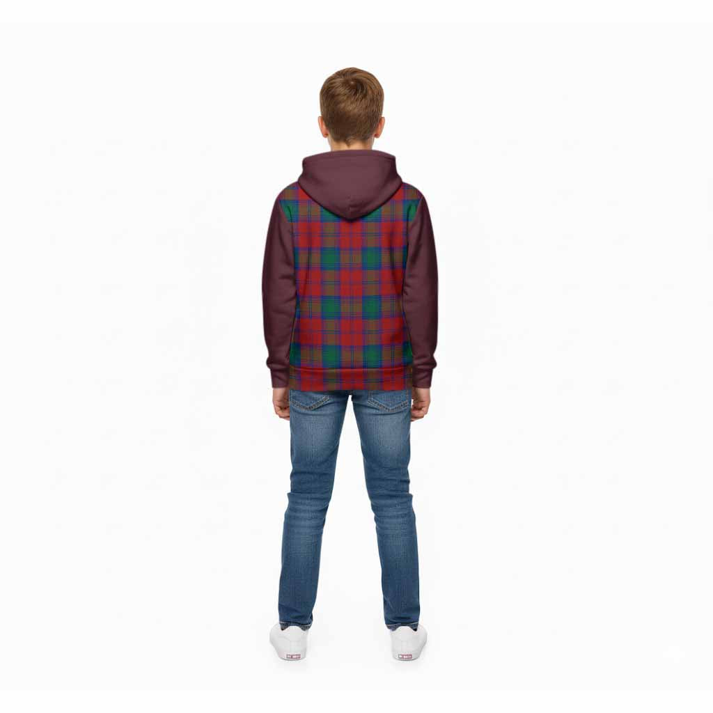 Auchinleck (Affleck) Tartan Accent Kid Hoodie with Family Crest