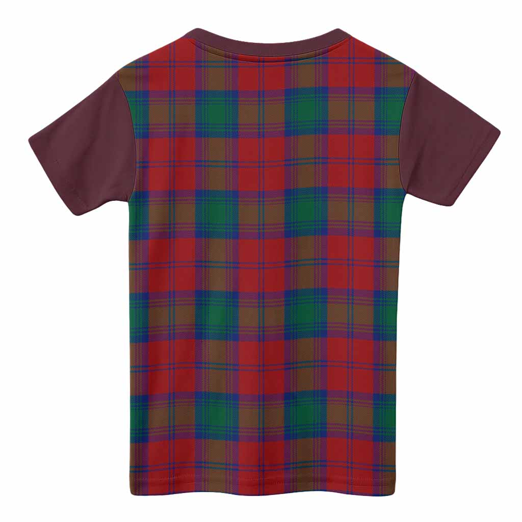 Auchinleck (Affleck) Tartan Accent Kid T-shirt with Family Crest