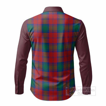 Auchinleck (Affleck) Tartan Accent Long Sleeve Button Shirts with Family Crest