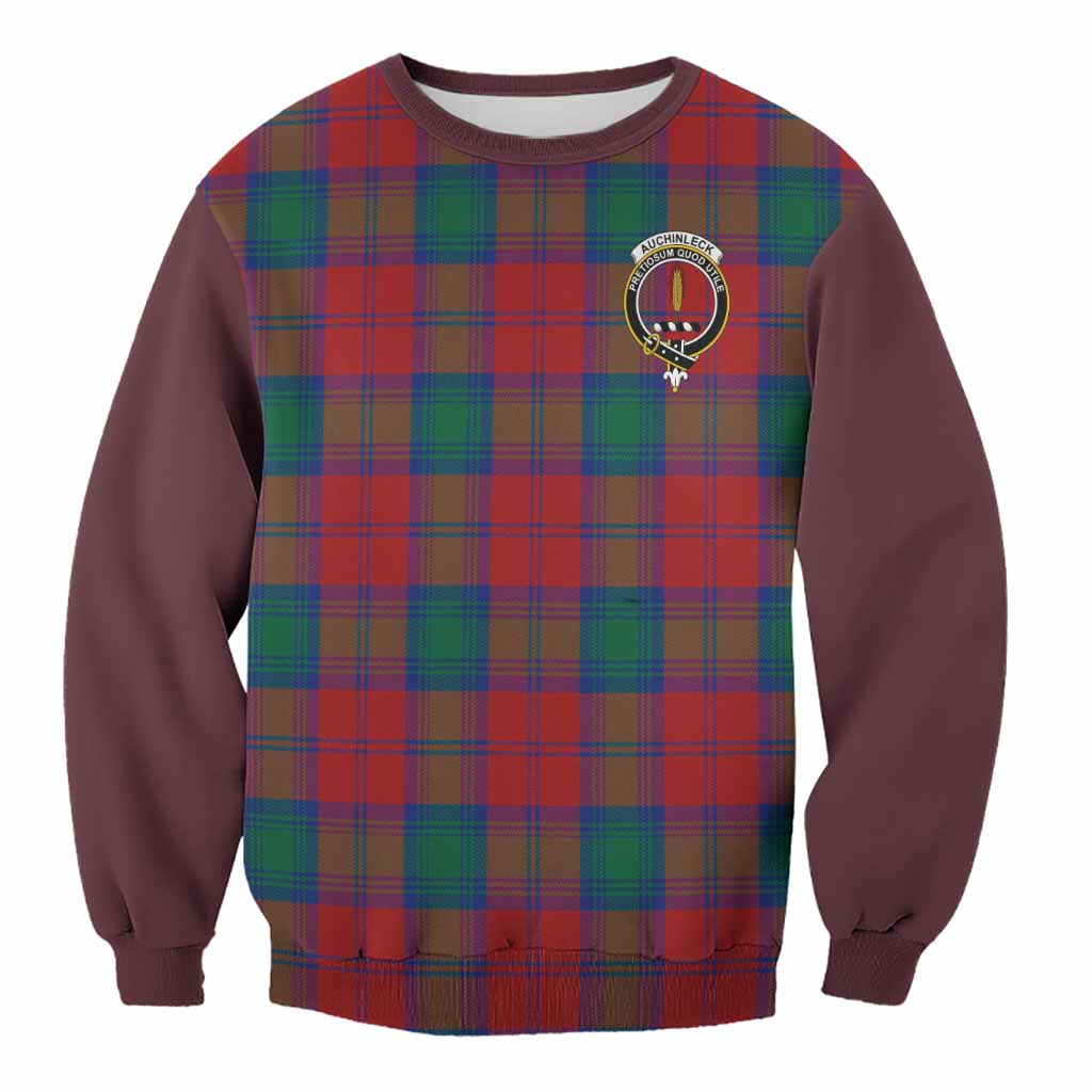 Auchinleck (Affleck) Tartan Accent Sweatshirt with Family Crest
