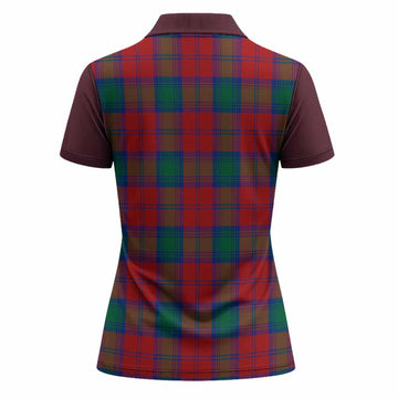 Auchinleck (Affleck) Tartan Accent Women Polo Shirt with Family Crest