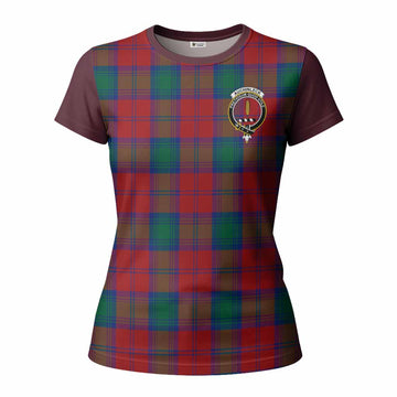 Auchinleck (Affleck) Tartan Accent Women T shirt with Family Crest