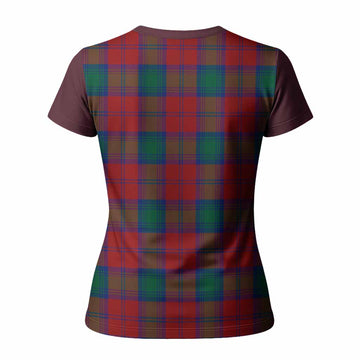 Auchinleck (Affleck) Tartan Accent Women T shirt with Family Crest