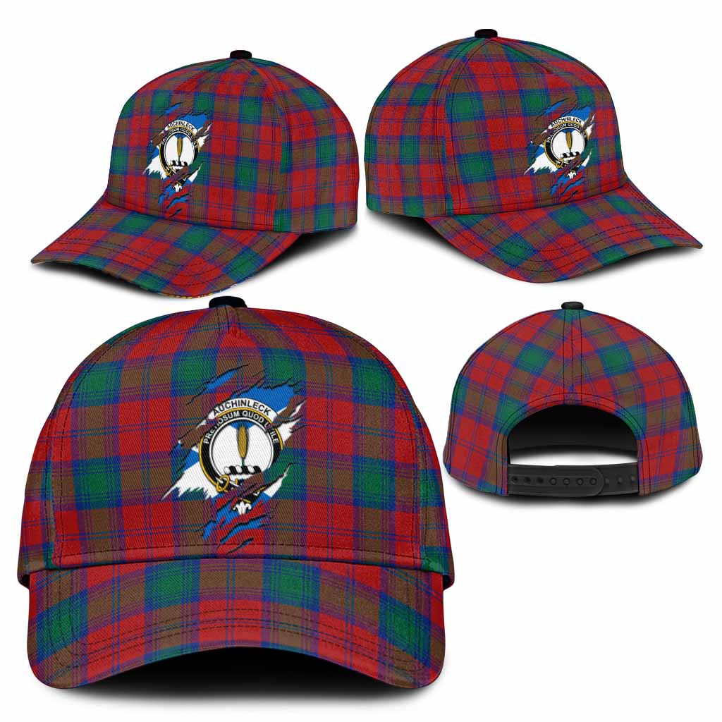 Auchinleck (Affleck) Tartan Classic Cap with Family Crest In Me Style