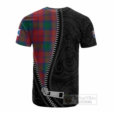 Auchinleck (Affleck) Tartan Cotton T-shirt New Zealand Pattern Unique Zipper Stylized