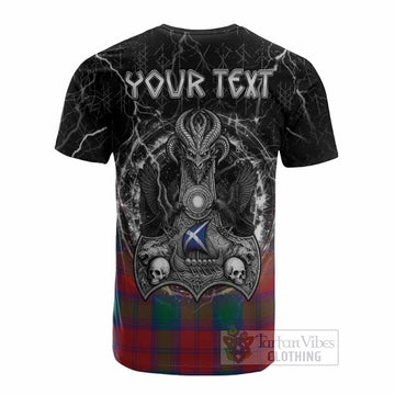 Auchinleck (Affleck) Tartan Crest Cotton T-shirt Celtic Odin's Raven Legacy