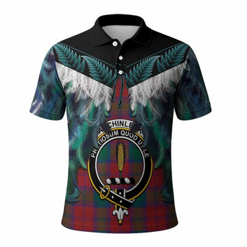 Auchinleck (Affleck) Tartan Crest Polo Shirt New Zealand Maori Korowai Cloak
