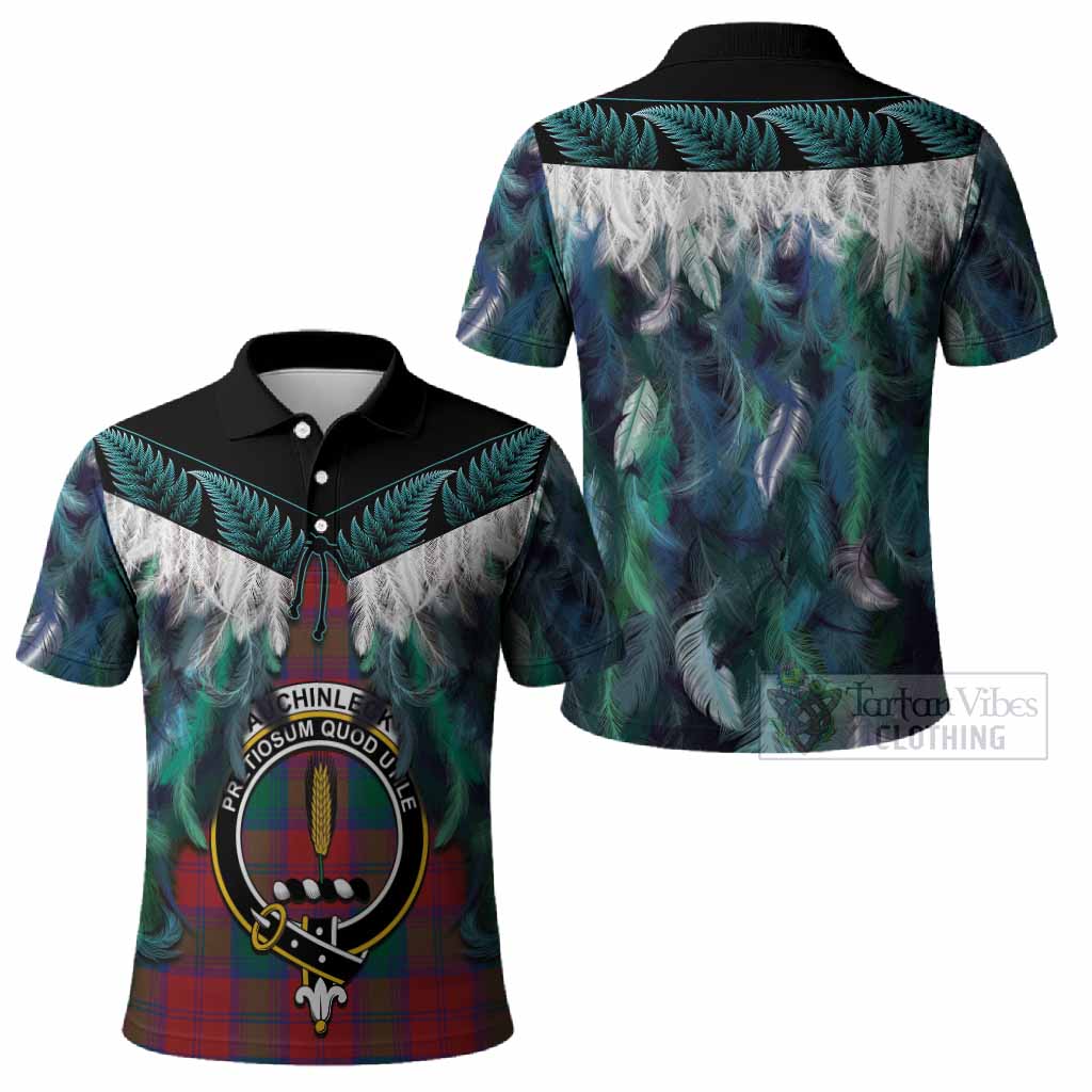 Auchinleck (Affleck) Tartan Crest Polo Shirt New Zealand Maori Korowai Cloak