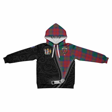 Auchinleck (Affleck) Tartan Kid Hoodie New Zealand Pattern Unique Zipper Stylized