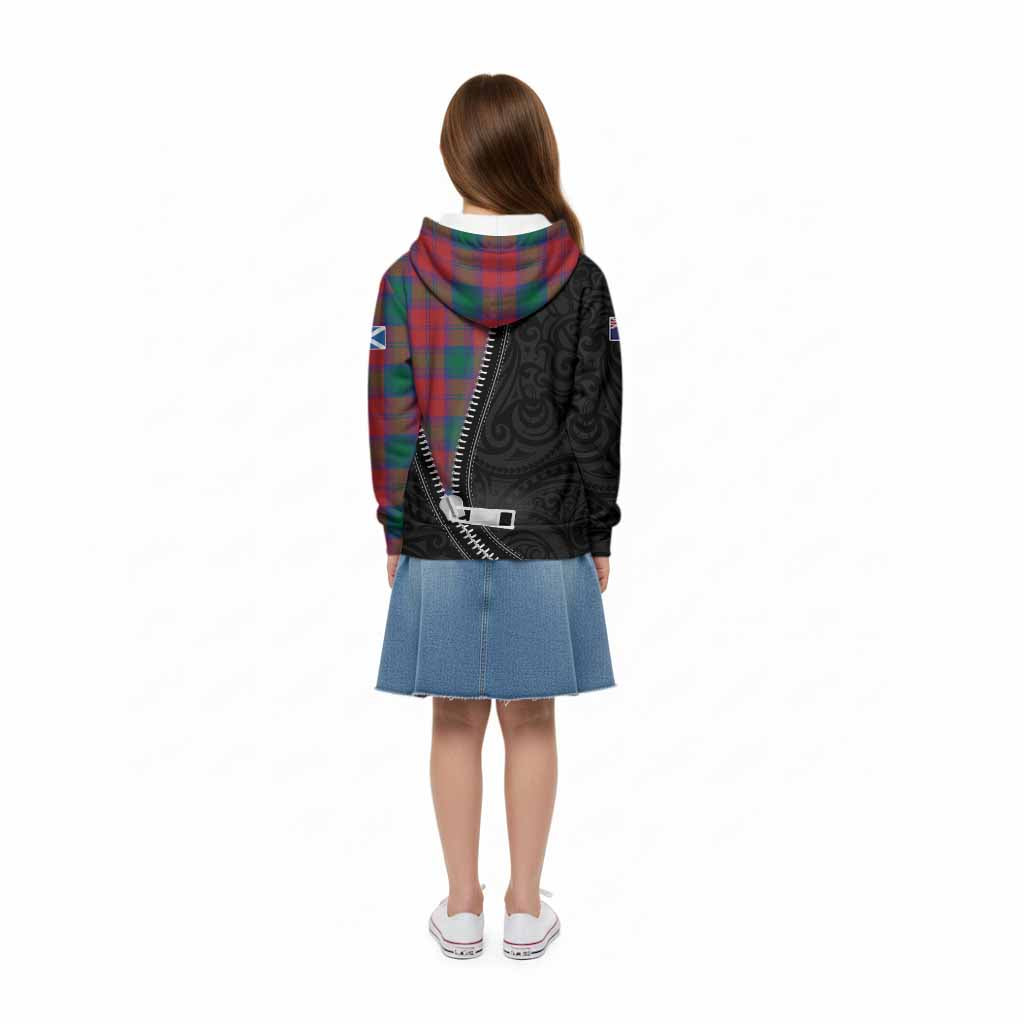 Auchinleck (Affleck) Tartan Kid Hoodie New Zealand Pattern Unique Zipper Stylized