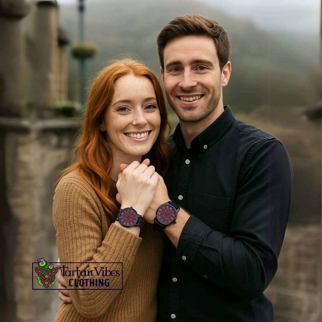 Auchinleck (Affleck) Tartan Personalized Your Text Leather Trap Quartz Watch