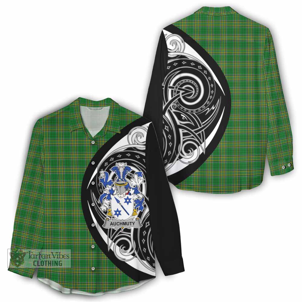 Auchmuty Irish Clan Women's Casual Shirt Celtic Circle Style - Tartan Vibes Clothing