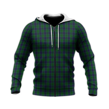 Austin Tartan Knitted Hoodie Unisex Knitted Zip Hoodie - Tartanvibesclothing