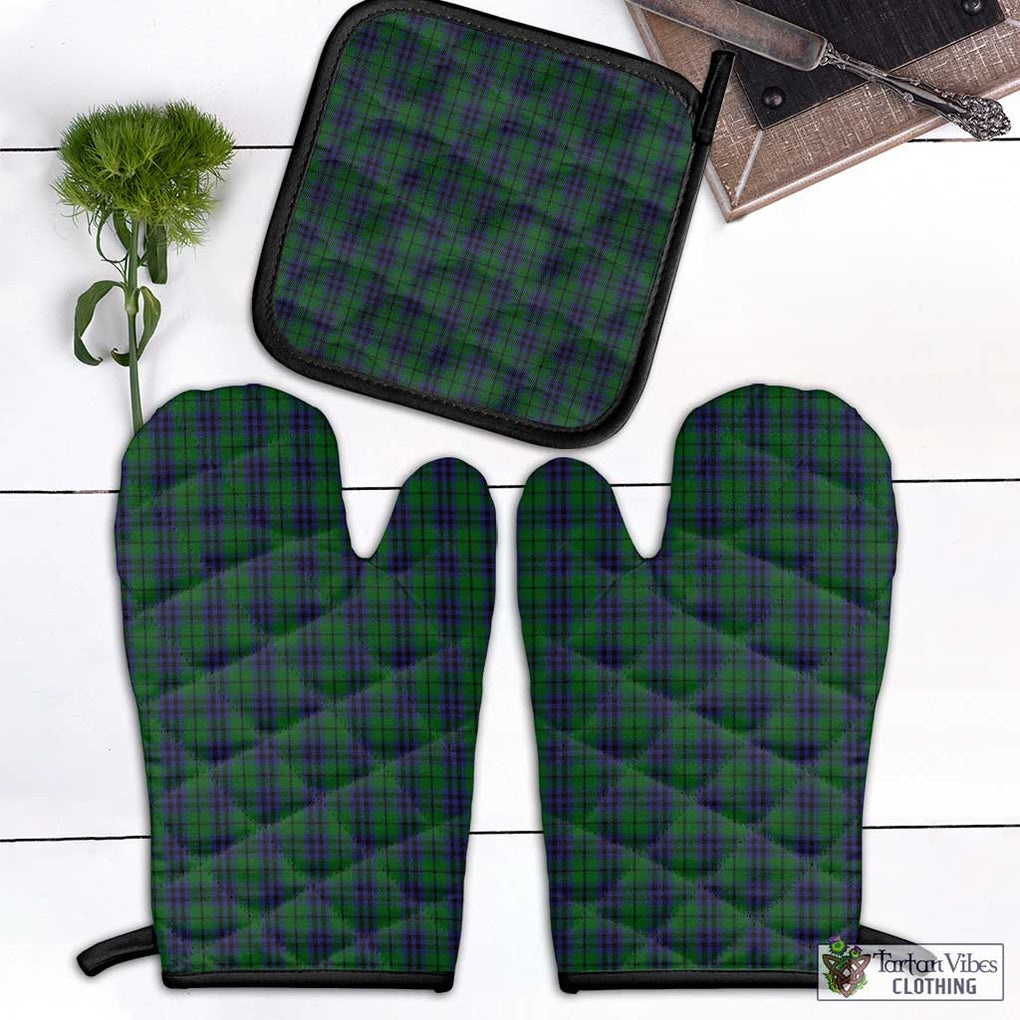 Austin Tartan Combo Oven Mitt & Pot-Holder Combo 1 Oven Mitt & 1 Pot-Holder Black - Tartan Vibes Clothing