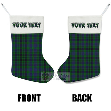 Austin Tartan Christmas Stocking with Personalized Text