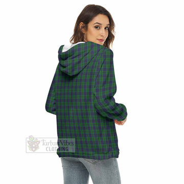 Tartan Vibes Clothing Austin Tartan Women's Borg  Half Zip Fleece Hoodie
